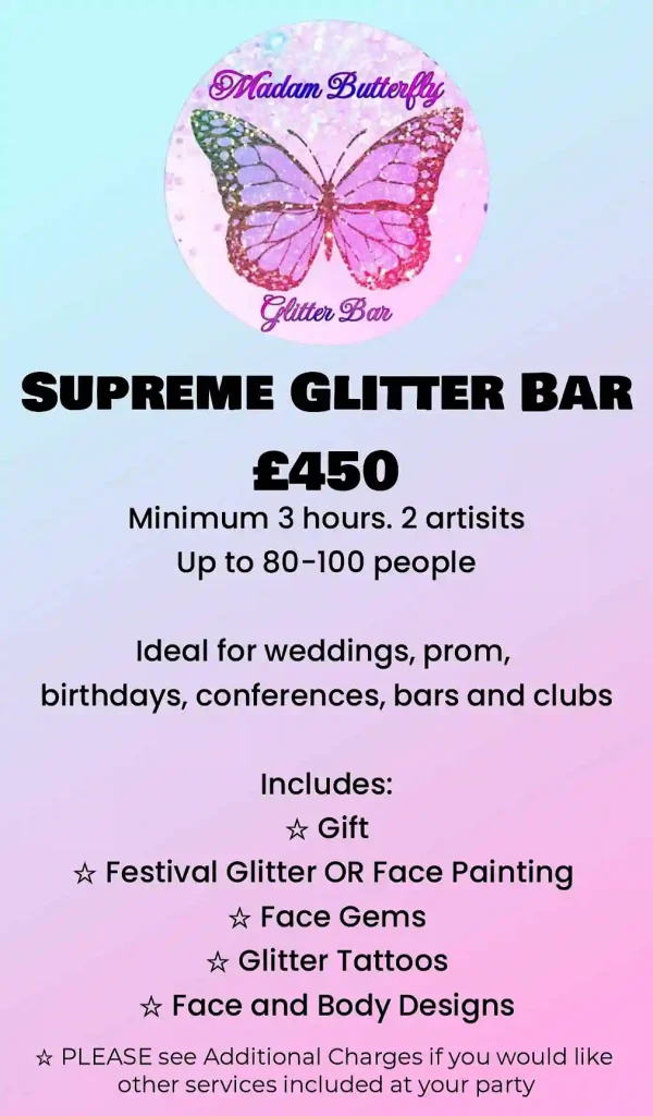 GLITTER BAR DROITWICH PACKAGES 2