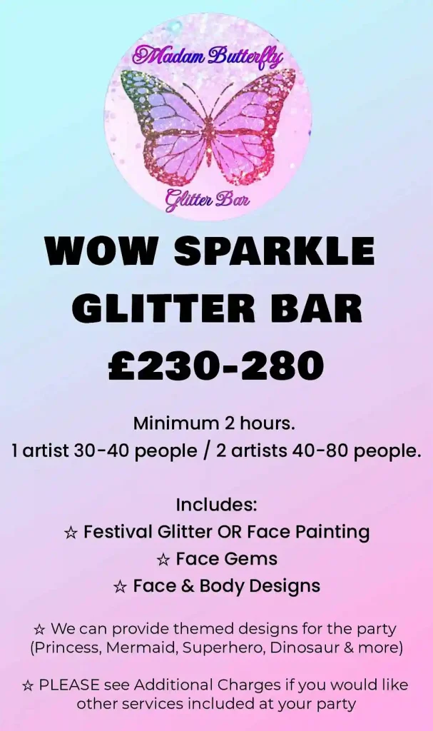 GLITTER BAR DROITWICH PACKAGES 3